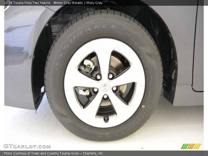 Winter Gray Metallic / Misty Gray 2014 Toyota Prius Two Hybrid