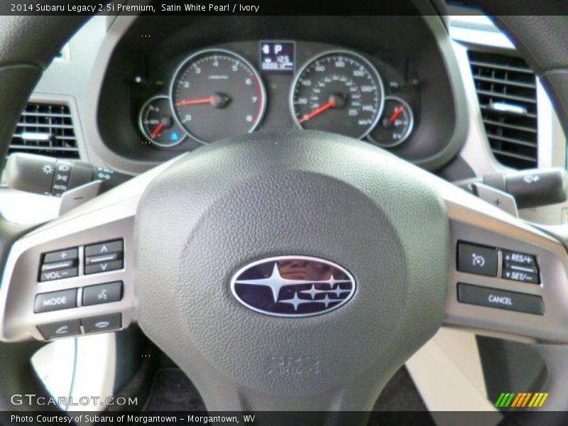 Satin White Pearl / Ivory 2014 Subaru Legacy 2.5i Premium