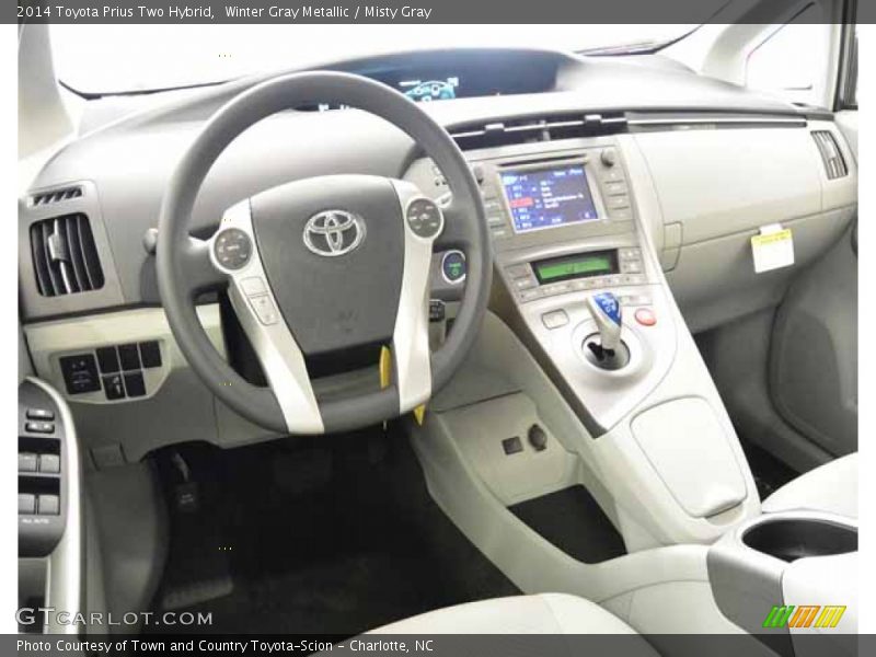 Winter Gray Metallic / Misty Gray 2014 Toyota Prius Two Hybrid