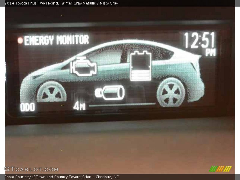 Winter Gray Metallic / Misty Gray 2014 Toyota Prius Two Hybrid