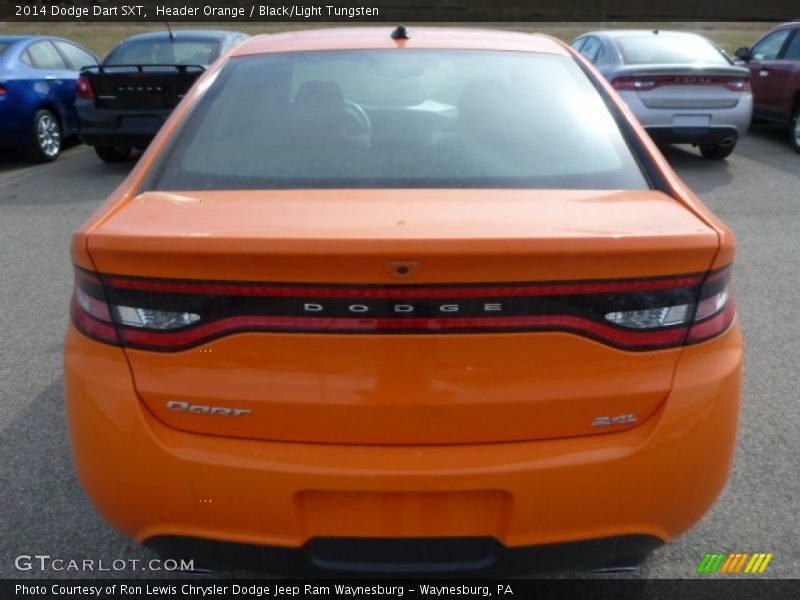Header Orange / Black/Light Tungsten 2014 Dodge Dart SXT