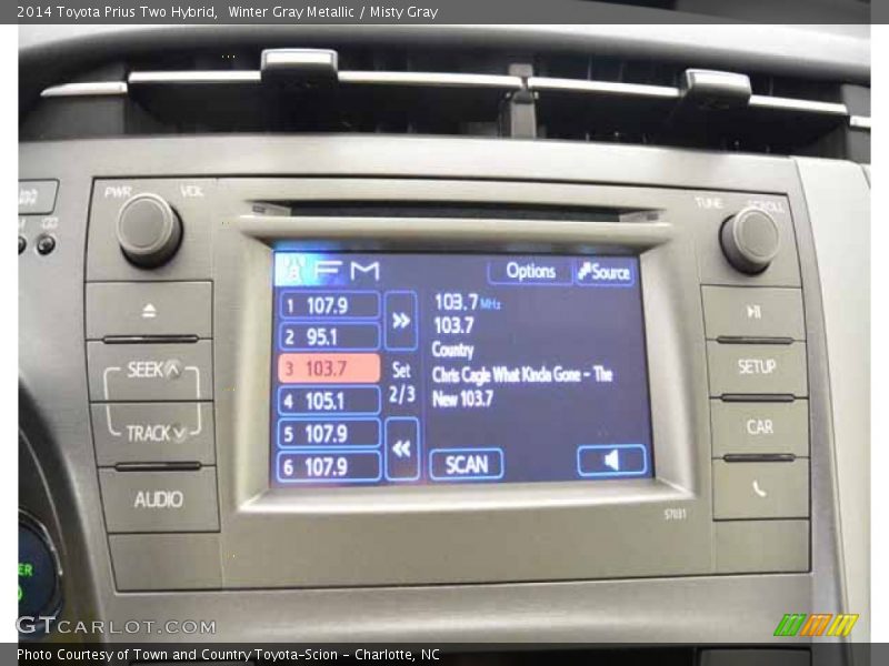 Winter Gray Metallic / Misty Gray 2014 Toyota Prius Two Hybrid