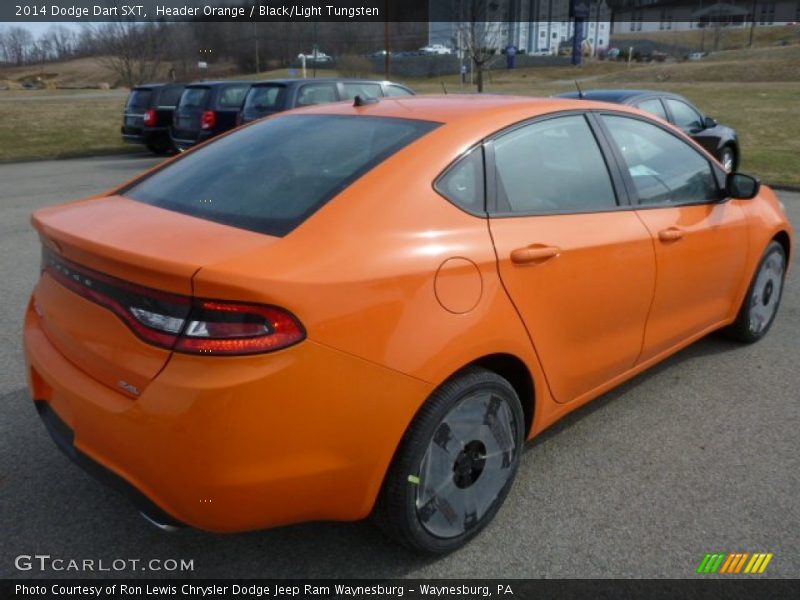 Header Orange / Black/Light Tungsten 2014 Dodge Dart SXT