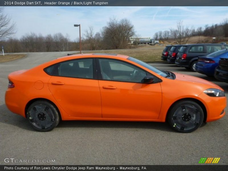Header Orange / Black/Light Tungsten 2014 Dodge Dart SXT