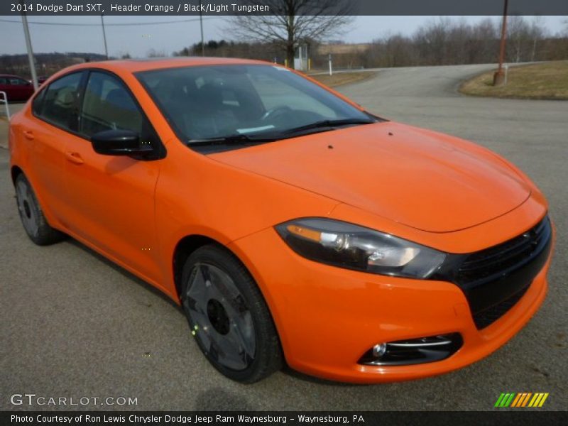 Header Orange / Black/Light Tungsten 2014 Dodge Dart SXT