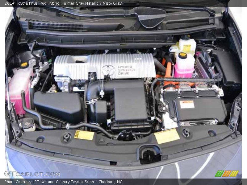 Winter Gray Metallic / Misty Gray 2014 Toyota Prius Two Hybrid