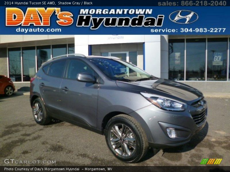 Shadow Gray / Black 2014 Hyundai Tucson SE AWD