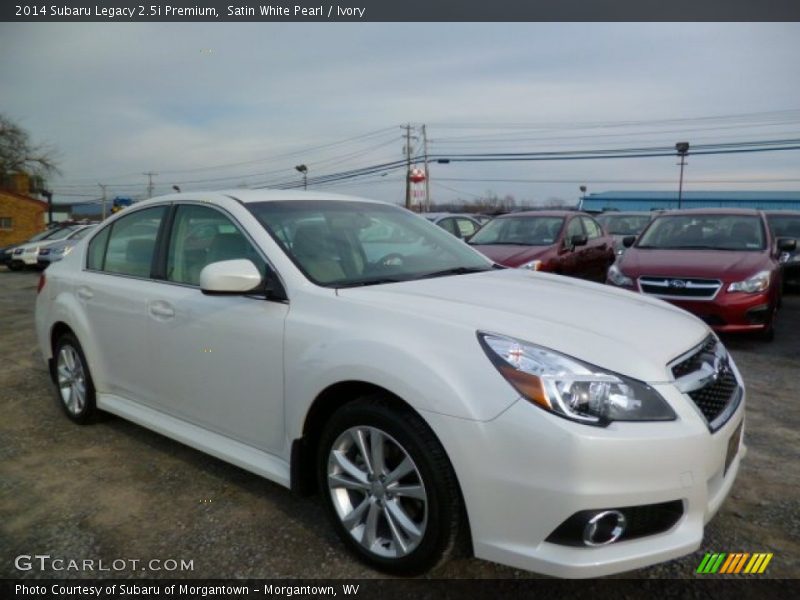 Satin White Pearl / Ivory 2014 Subaru Legacy 2.5i Premium