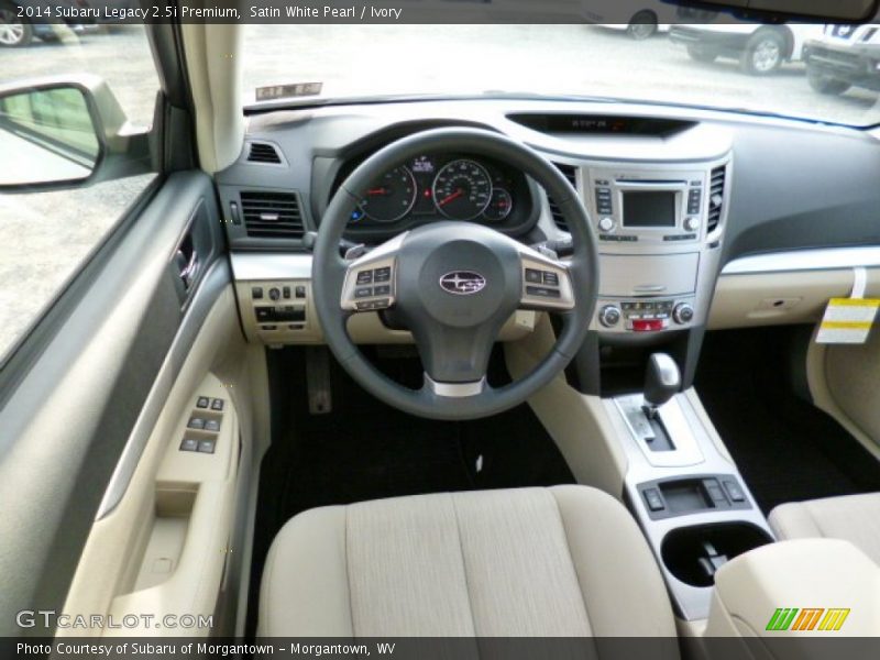 Satin White Pearl / Ivory 2014 Subaru Legacy 2.5i Premium