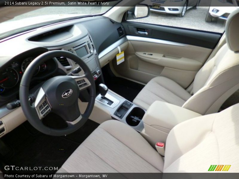 Satin White Pearl / Ivory 2014 Subaru Legacy 2.5i Premium