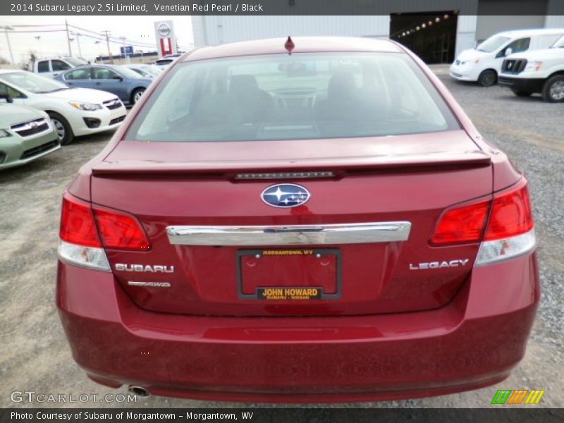 Venetian Red Pearl / Black 2014 Subaru Legacy 2.5i Limited
