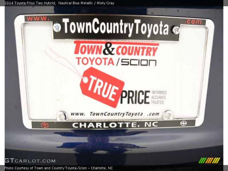 Nautical Blue Metallic / Misty Gray 2014 Toyota Prius Two Hybrid