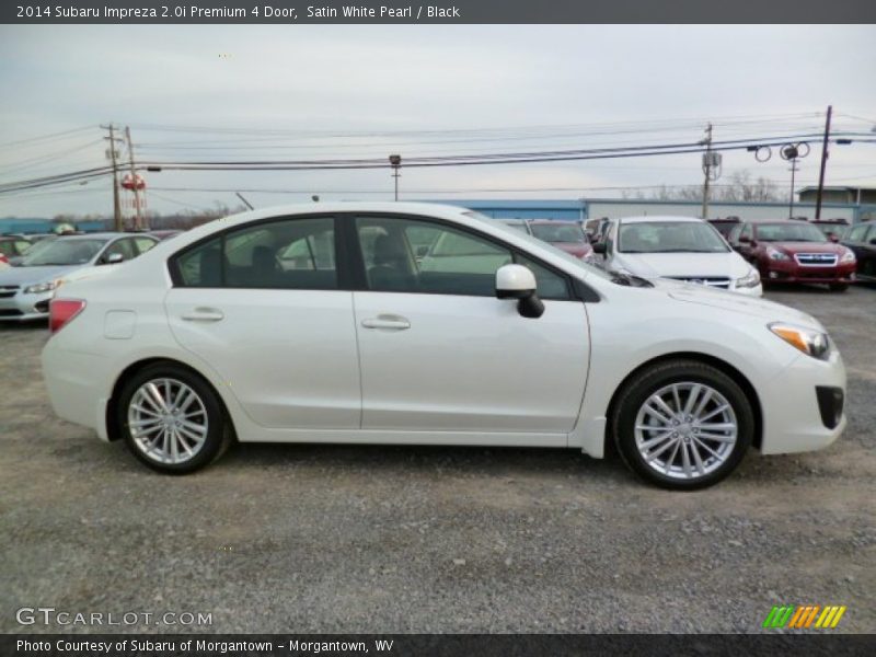 Satin White Pearl / Black 2014 Subaru Impreza 2.0i Premium 4 Door