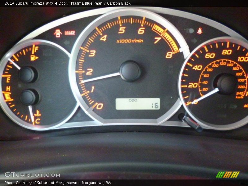 Plasma Blue Pearl / Carbon Black 2014 Subaru Impreza WRX 4 Door