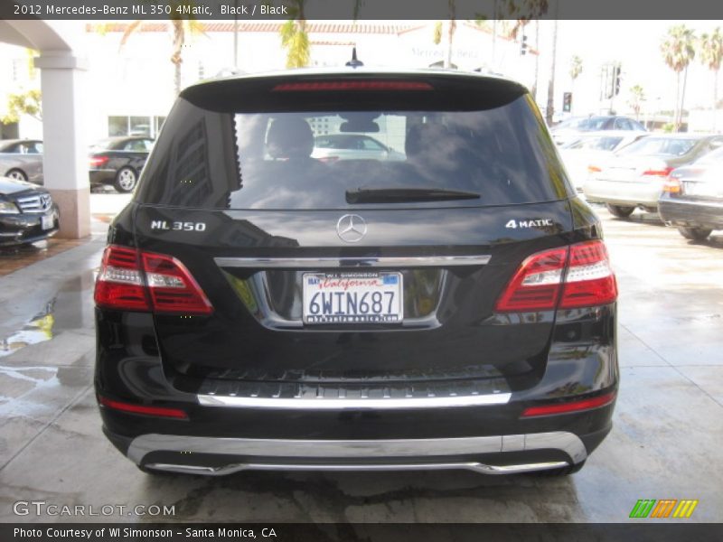 Black / Black 2012 Mercedes-Benz ML 350 4Matic