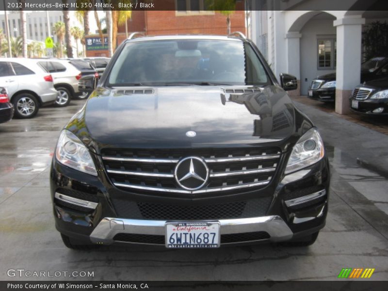 Black / Black 2012 Mercedes-Benz ML 350 4Matic