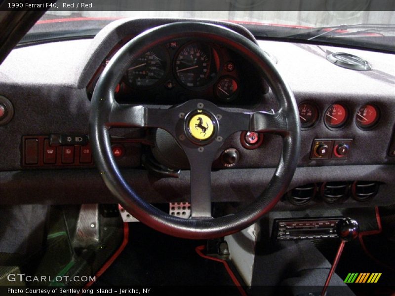 1990 Ferrari F40, Red / Red Interior, Steering Wheel, Gauges - 1990 Ferrari F40 