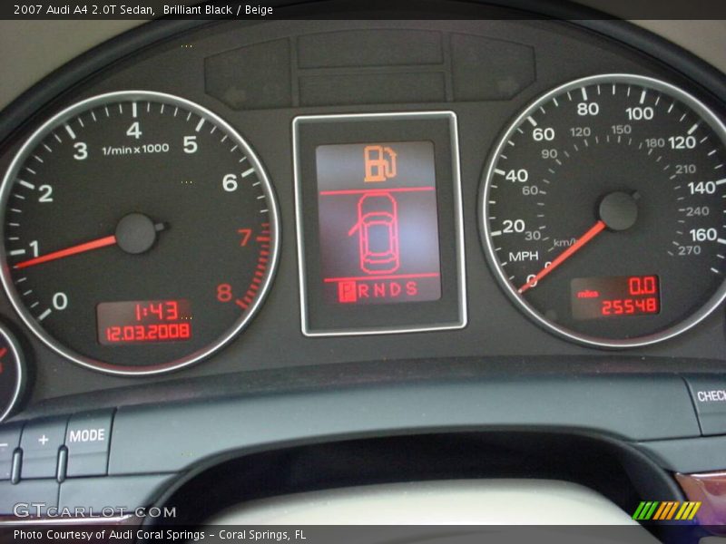 Brilliant Black / Beige 2007 Audi A4 2.0T Sedan