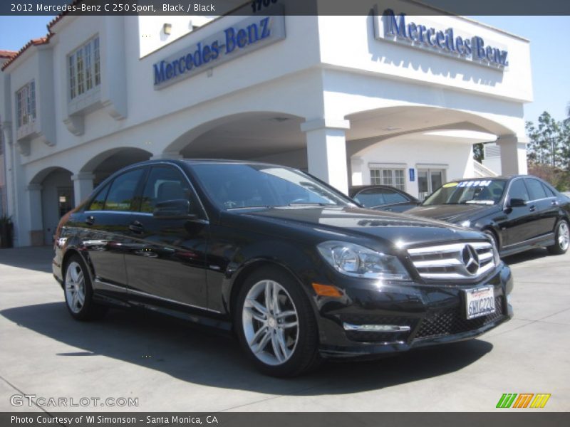 Black / Black 2012 Mercedes-Benz C 250 Sport