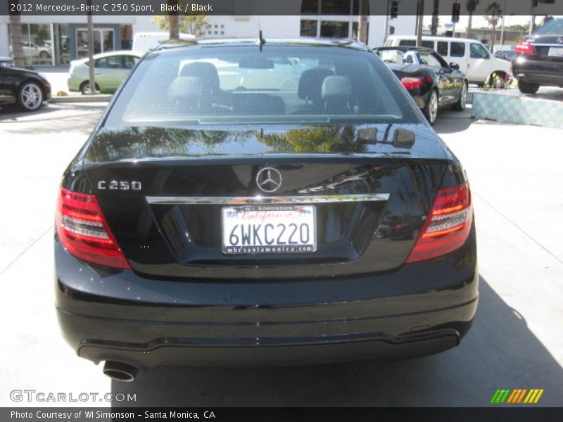 Black / Black 2012 Mercedes-Benz C 250 Sport