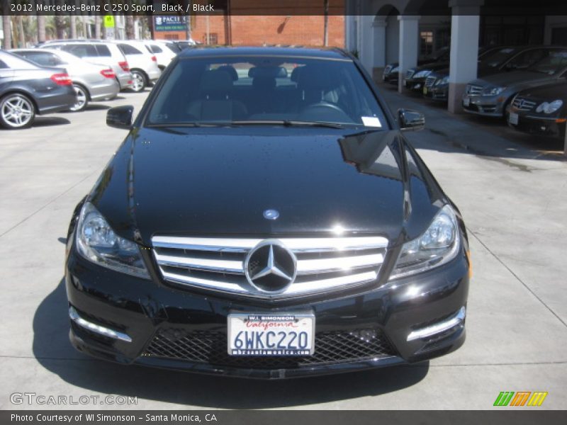 Black / Black 2012 Mercedes-Benz C 250 Sport