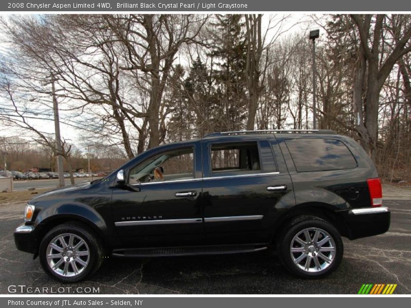 Brilliant Black Crystal Pearl / Light Graystone 2008 Chrysler Aspen Limited 4WD