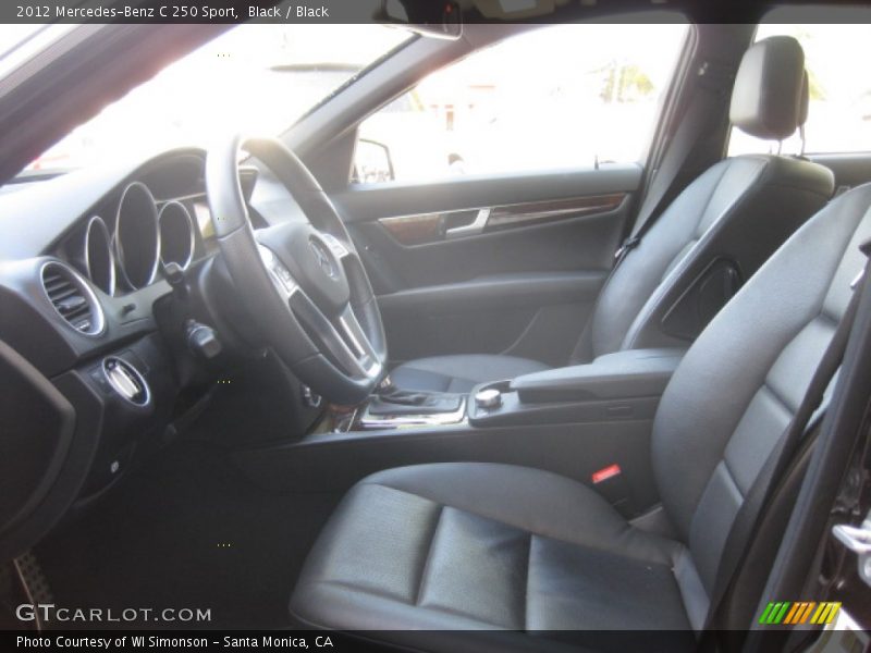Black / Black 2012 Mercedes-Benz C 250 Sport