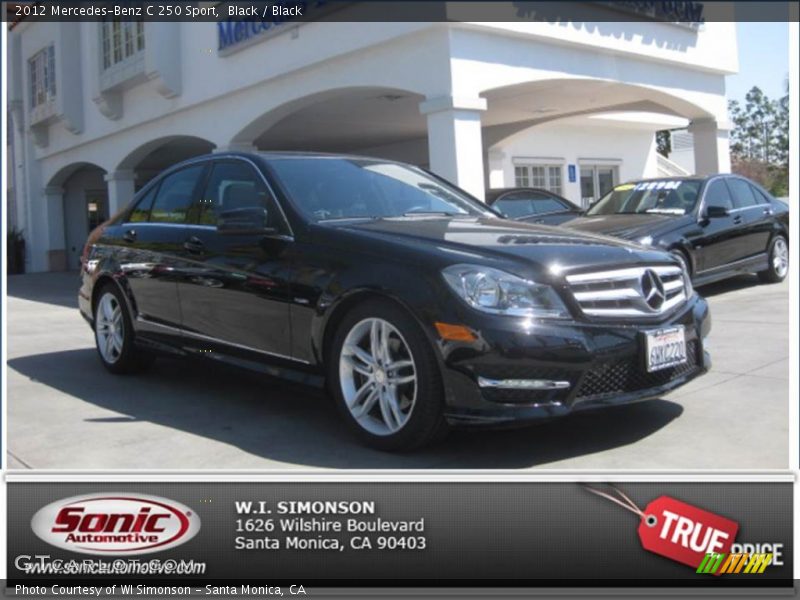 Black / Black 2012 Mercedes-Benz C 250 Sport