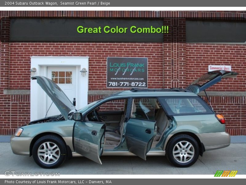 Seamist Green Pearl / Beige 2004 Subaru Outback Wagon