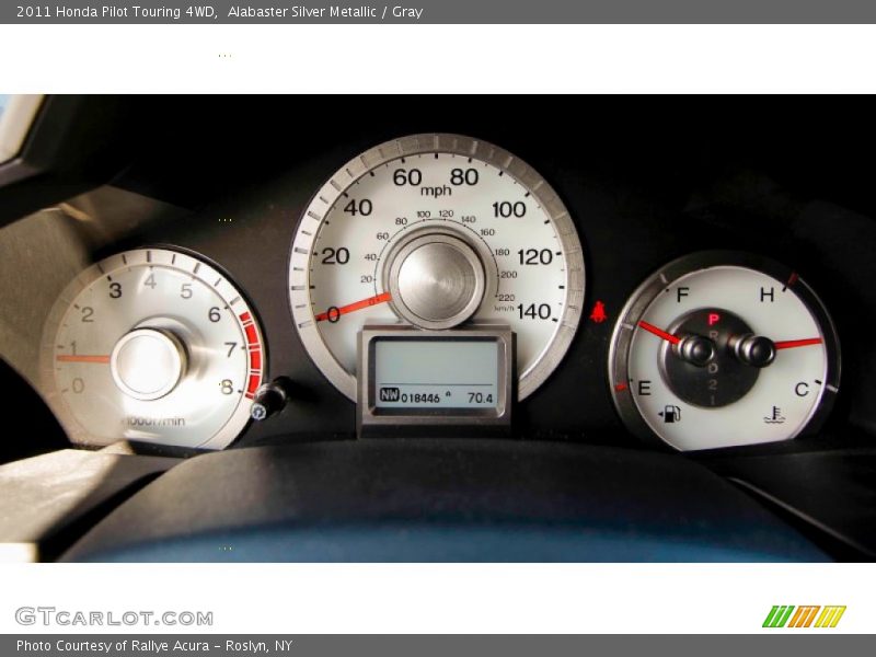 Alabaster Silver Metallic / Gray 2011 Honda Pilot Touring 4WD