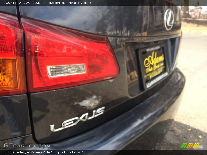 Breakwater Blue Metallic / Black 2007 Lexus IS 250 AWD