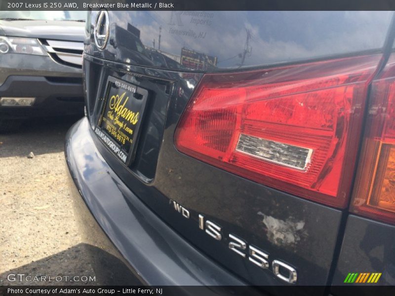 Breakwater Blue Metallic / Black 2007 Lexus IS 250 AWD