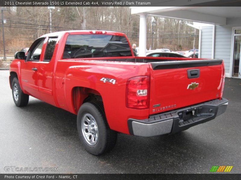 Victory Red / Dark Titanium 2011 Chevrolet Silverado 1500 LS Extended Cab 4x4