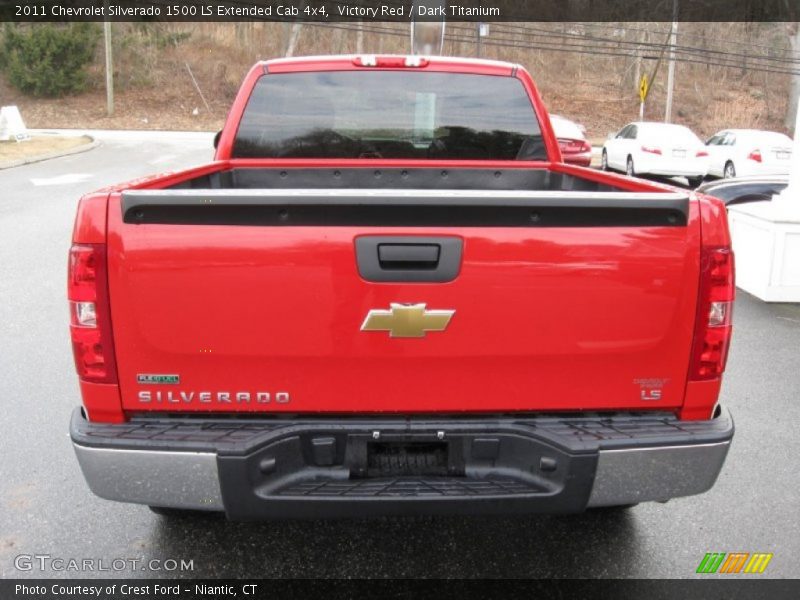 Victory Red / Dark Titanium 2011 Chevrolet Silverado 1500 LS Extended Cab 4x4