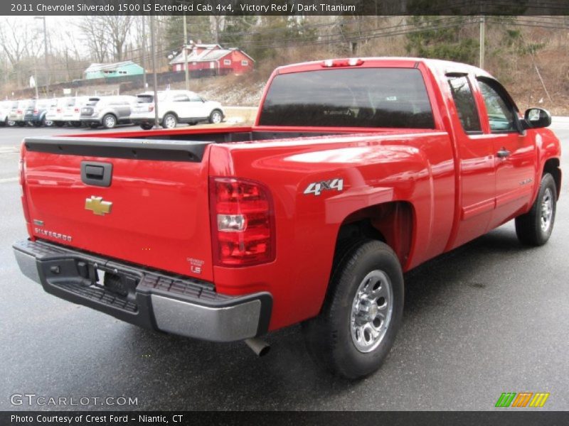 Victory Red / Dark Titanium 2011 Chevrolet Silverado 1500 LS Extended Cab 4x4