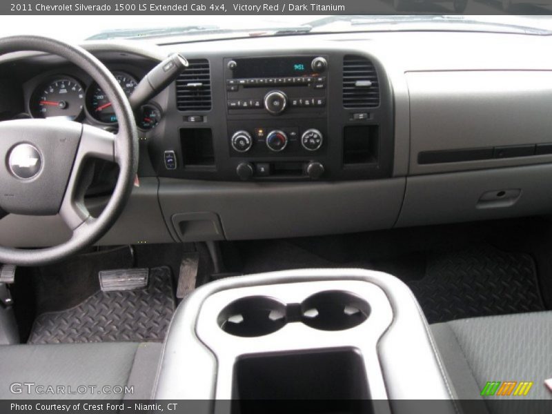 Victory Red / Dark Titanium 2011 Chevrolet Silverado 1500 LS Extended Cab 4x4