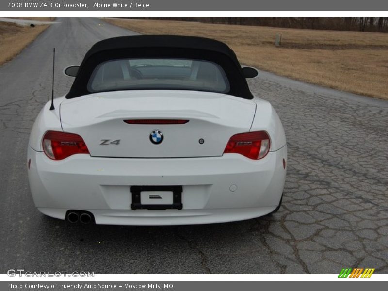 Alpine White / Beige 2008 BMW Z4 3.0i Roadster