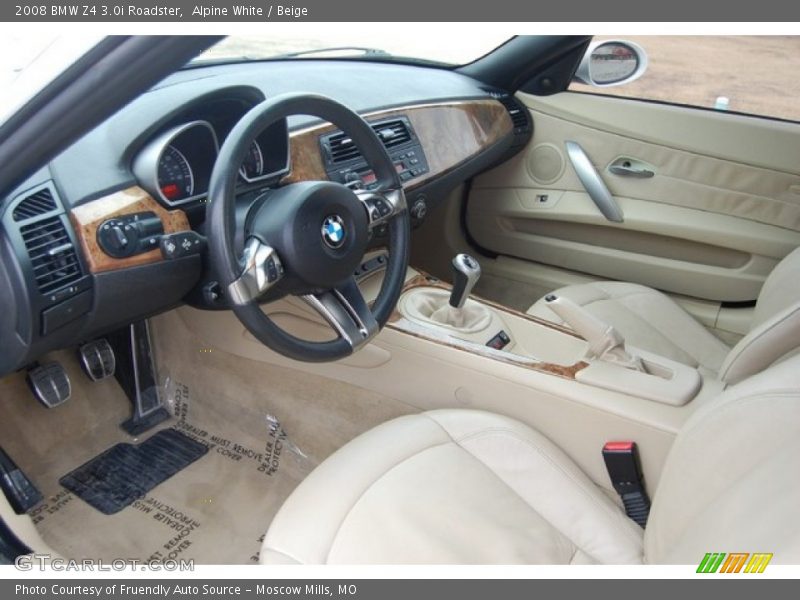  2008 Z4 3.0i Roadster Beige Interior