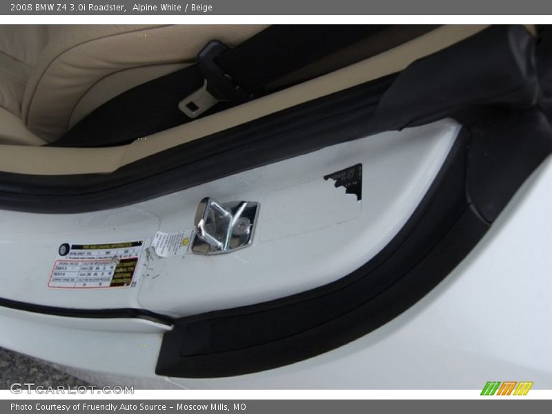 Alpine White / Beige 2008 BMW Z4 3.0i Roadster