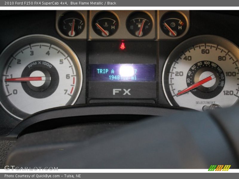 Blue Flame Metallic / Black 2010 Ford F150 FX4 SuperCab 4x4