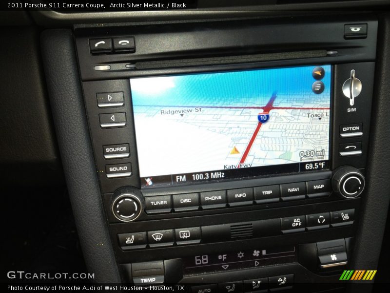 Arctic Silver Metallic / Black 2011 Porsche 911 Carrera Coupe