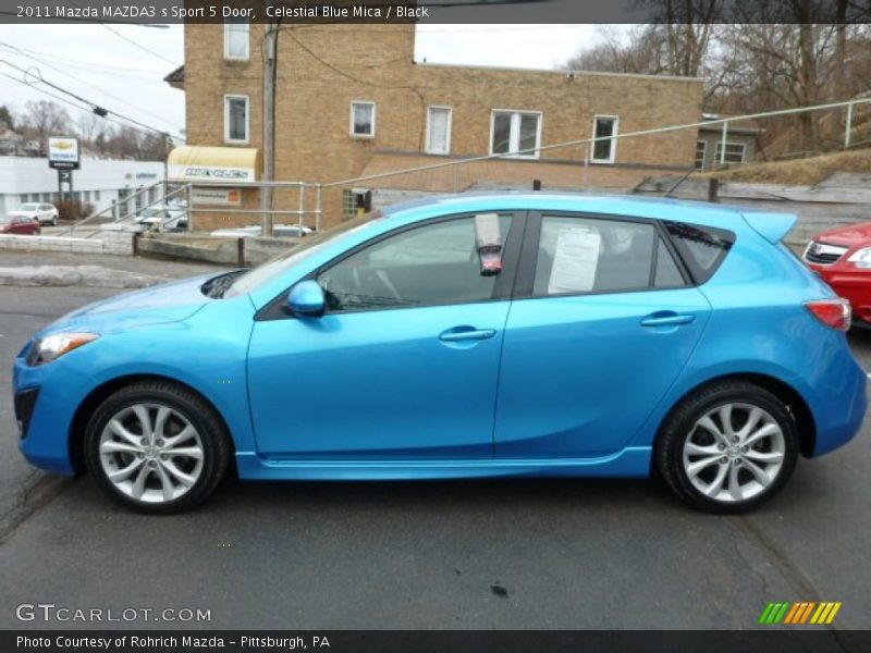 Celestial Blue Mica / Black 2011 Mazda MAZDA3 s Sport 5 Door