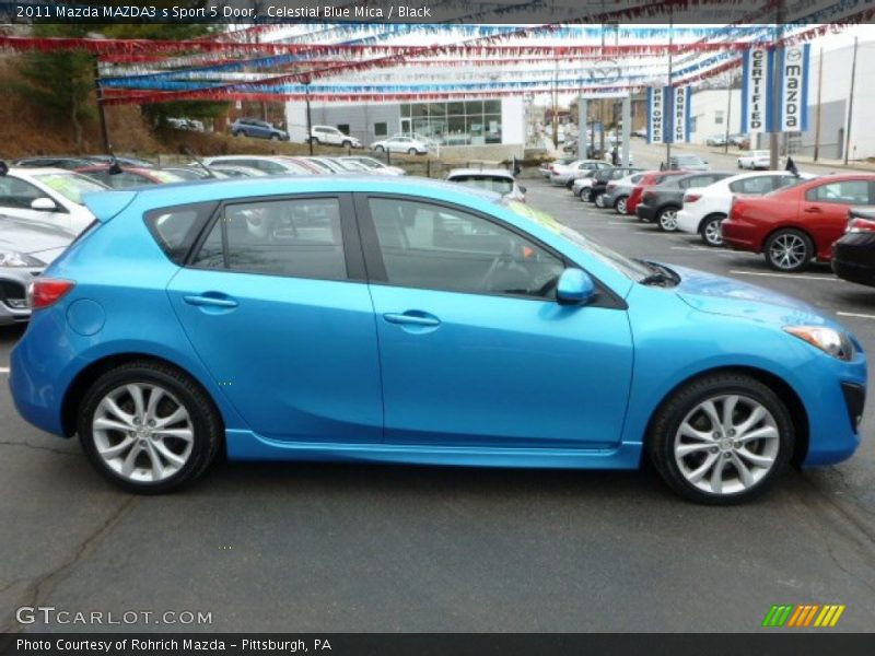 Celestial Blue Mica / Black 2011 Mazda MAZDA3 s Sport 5 Door
