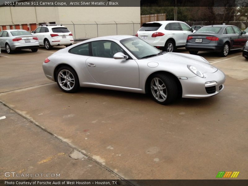 Arctic Silver Metallic / Black 2011 Porsche 911 Carrera Coupe