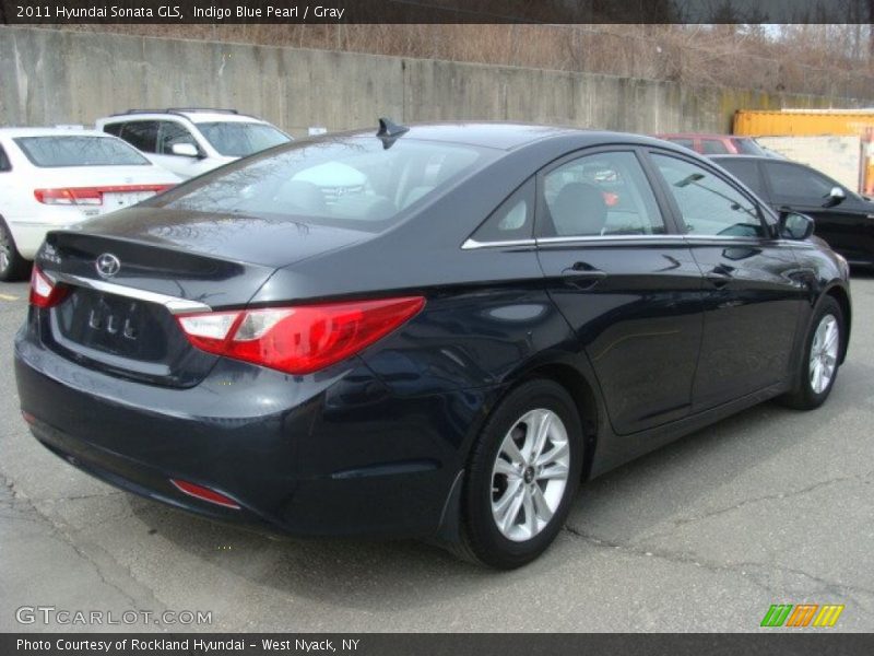 Indigo Blue Pearl / Gray 2011 Hyundai Sonata GLS