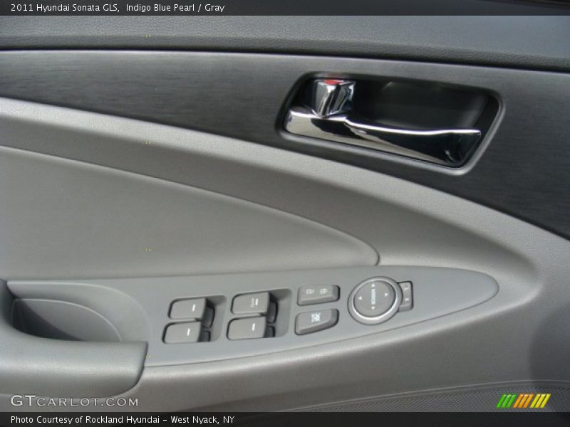 Indigo Blue Pearl / Gray 2011 Hyundai Sonata GLS