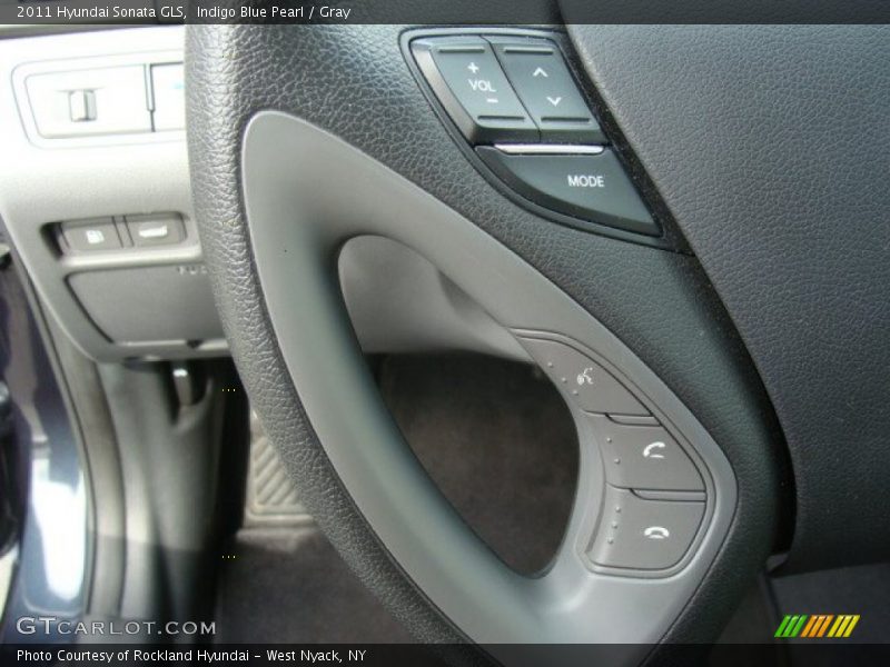 Indigo Blue Pearl / Gray 2011 Hyundai Sonata GLS