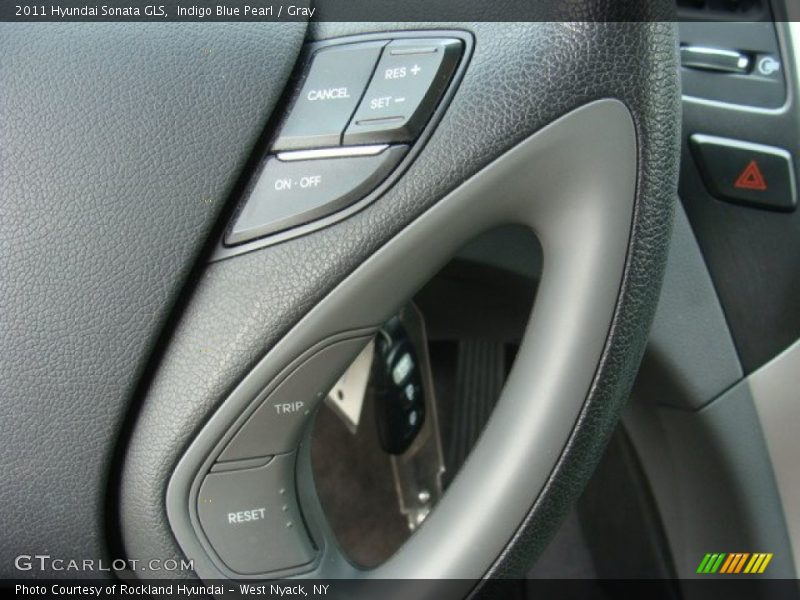 Indigo Blue Pearl / Gray 2011 Hyundai Sonata GLS