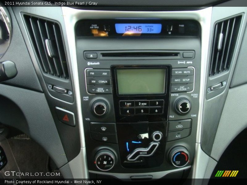 Indigo Blue Pearl / Gray 2011 Hyundai Sonata GLS