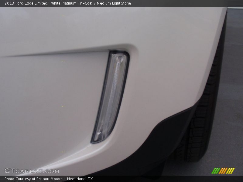 White Platinum Tri-Coat / Medium Light Stone 2013 Ford Edge Limited